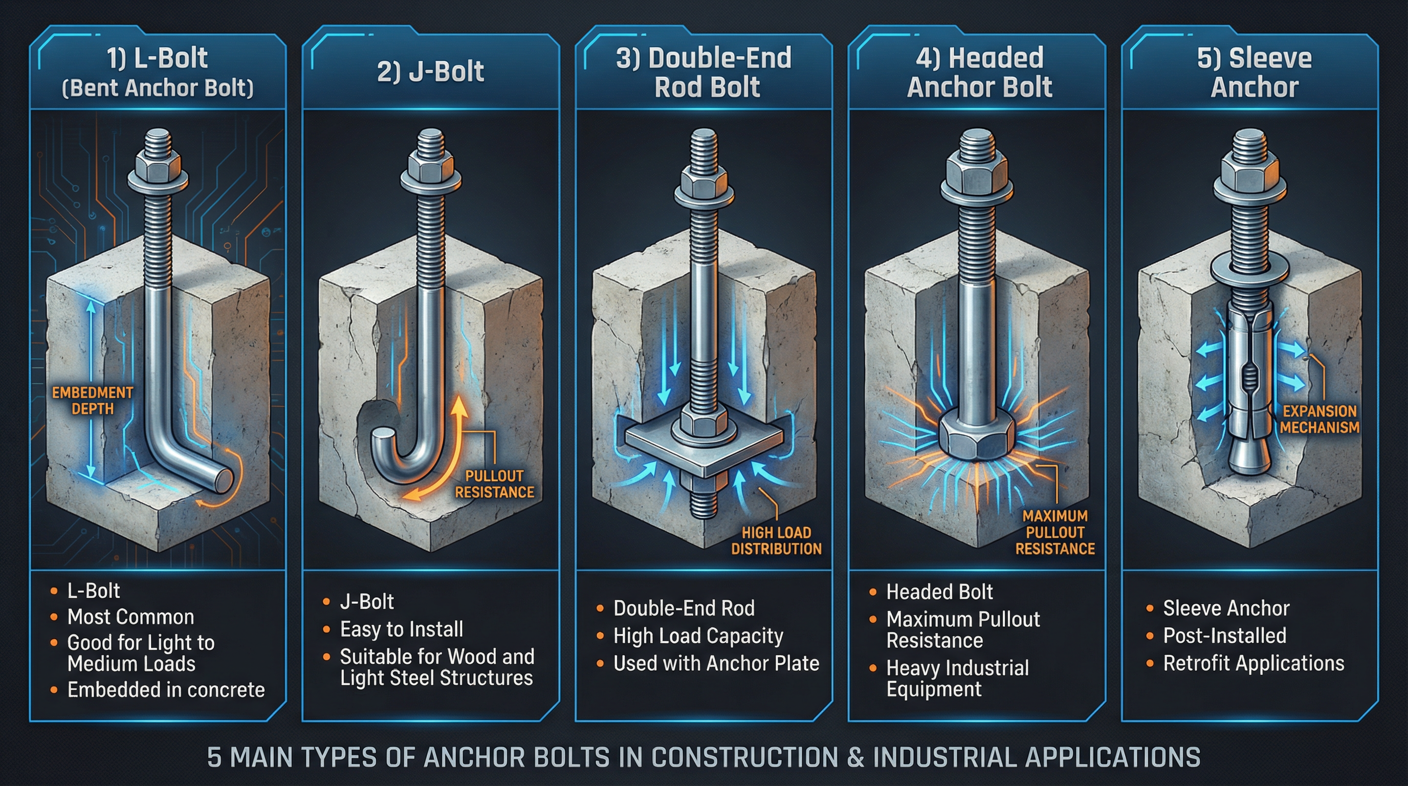 The Complete Guide to Anchor Bolts: Types, Materials, and Installation