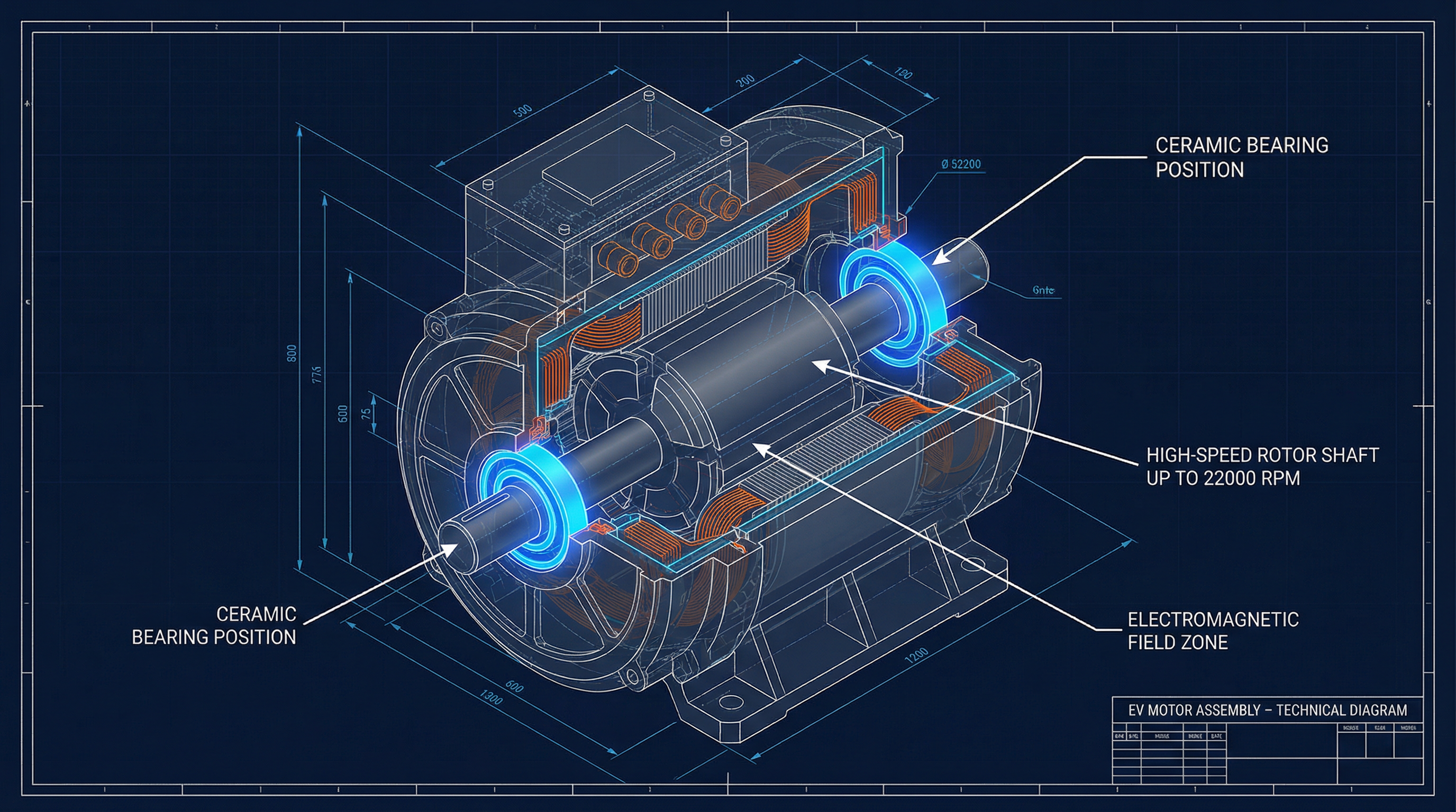 EV Motor Bearing Diagram