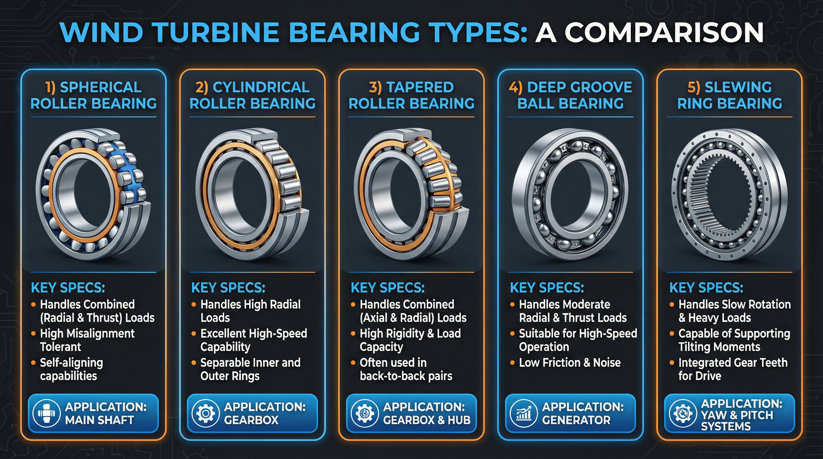 Wind Bearing Types Comparison Wind Bearing Types Comparison