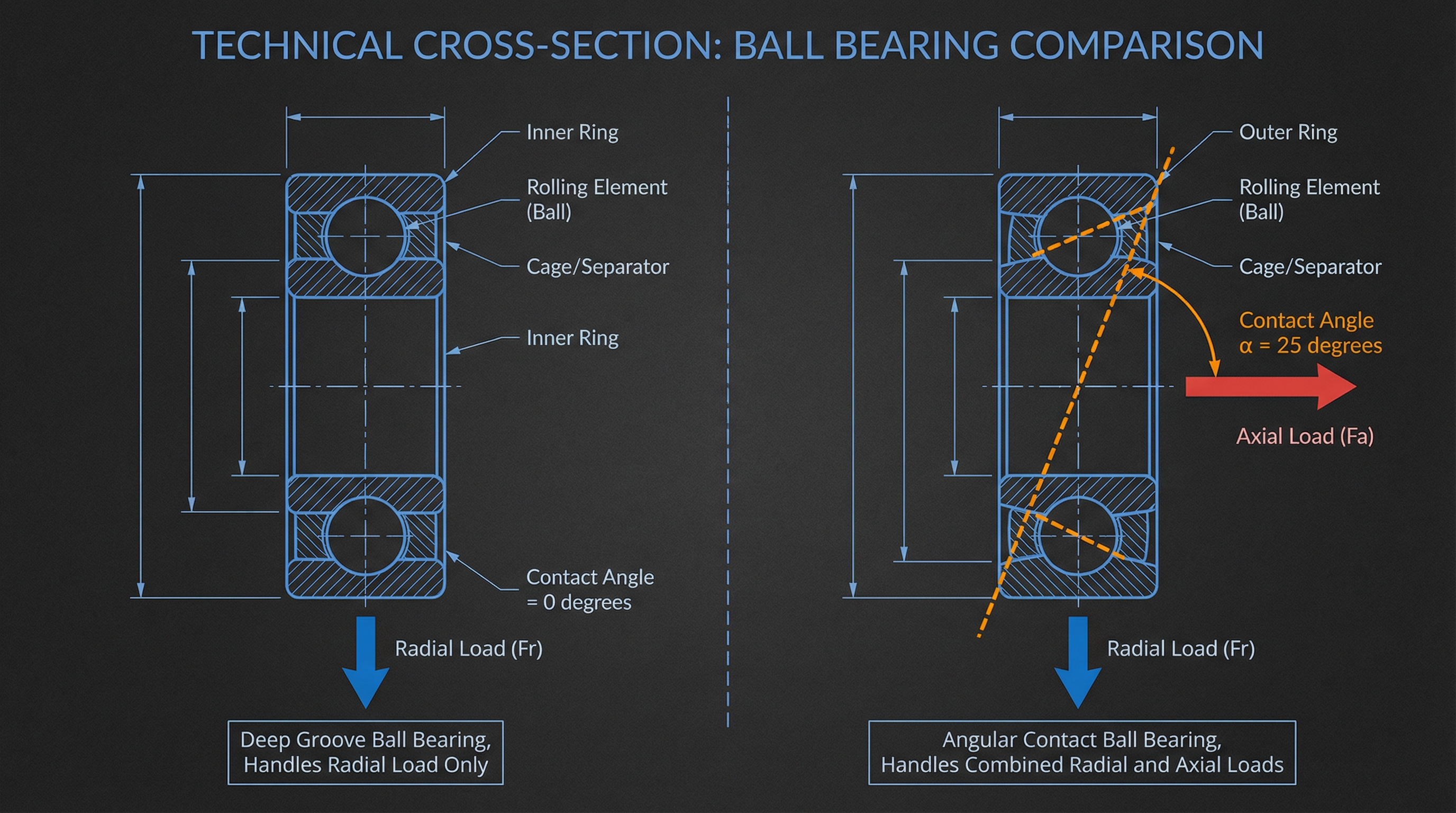Angular Contact Structure Comparison
