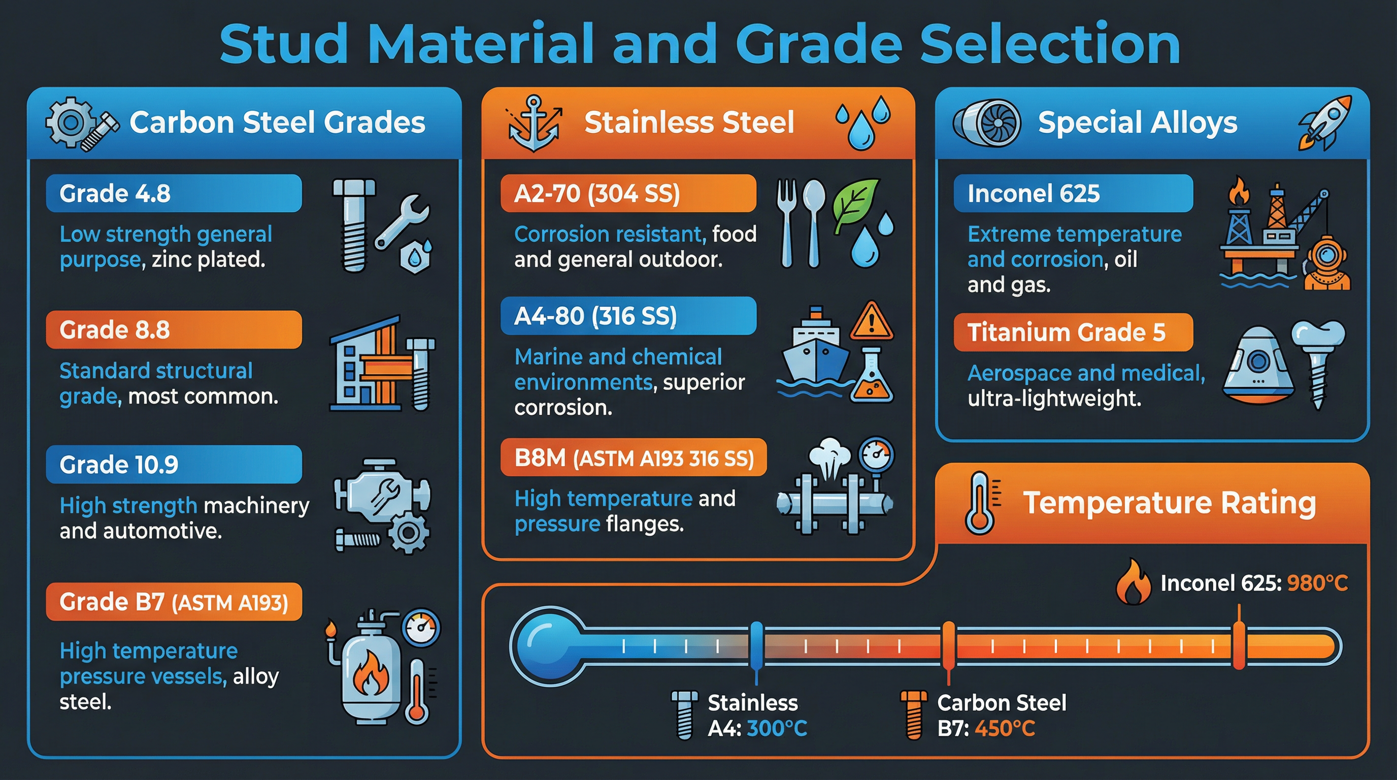 Stud Material and Grade Selection