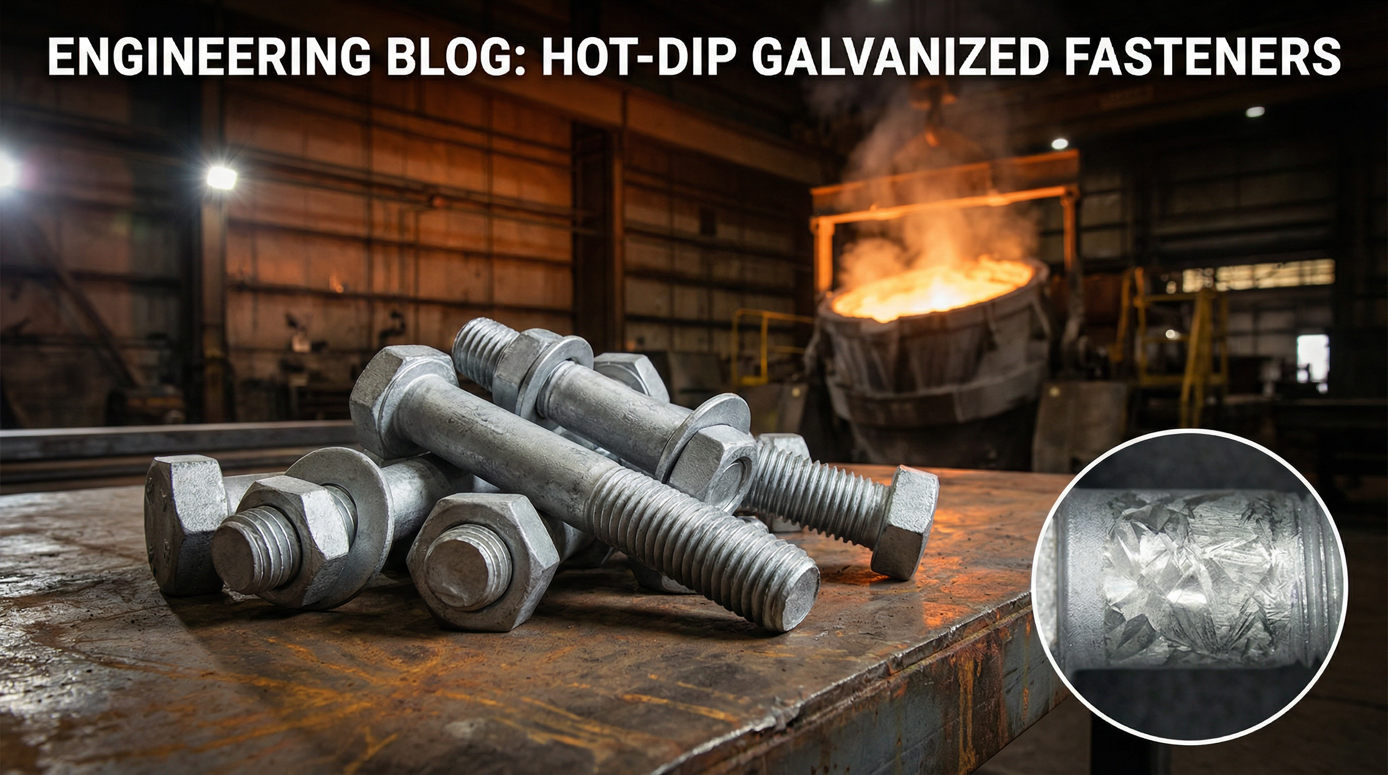 Hot-Dip Galvanized Fasteners Hero