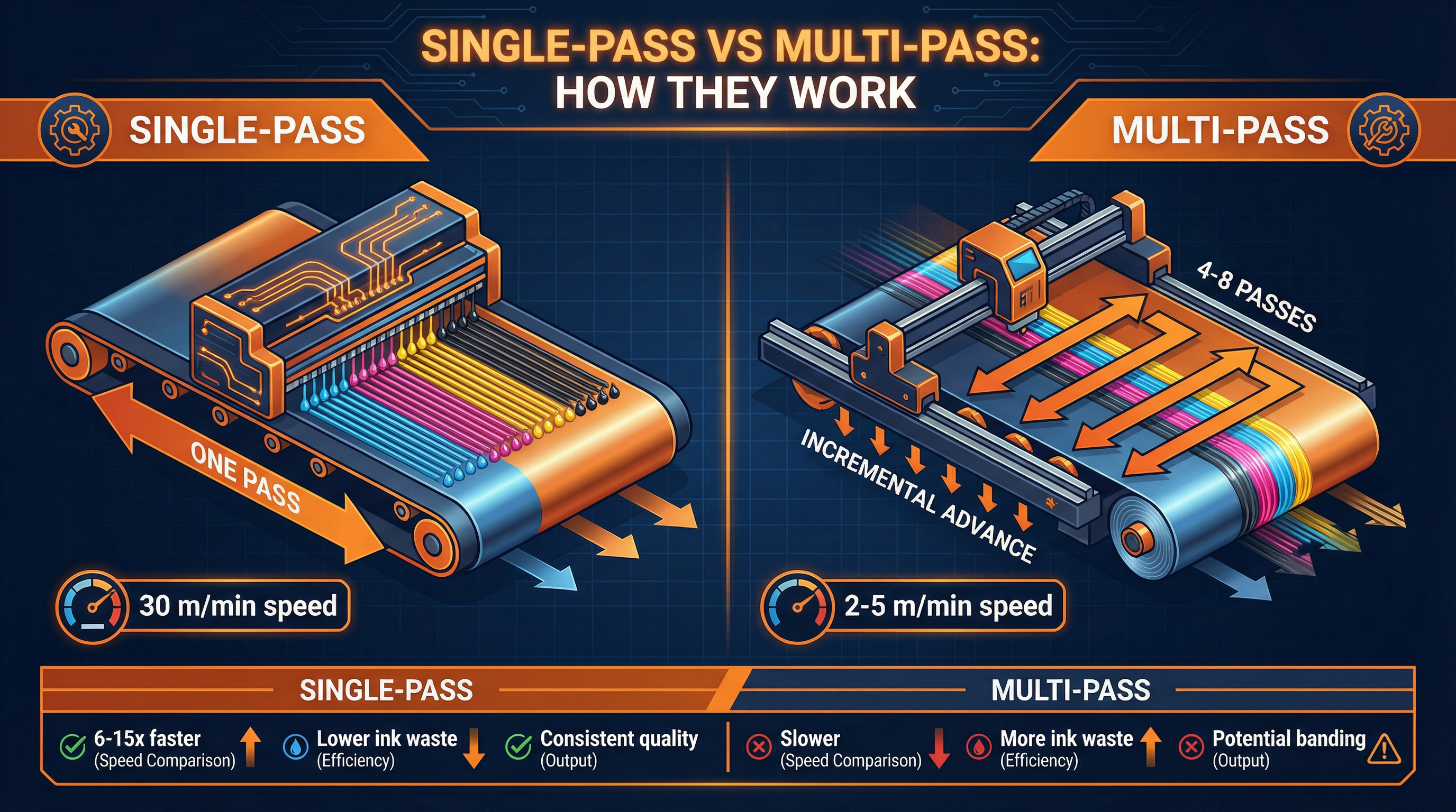 single pass vs multi pass printing
