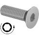 0306FA00001 Left-Hand-Thread Stainless Steel Hex-Drive Flat Head Screws