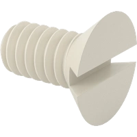 Plastic Slotted Flat Head Screws