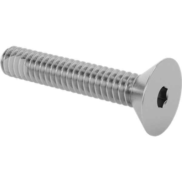 0373FA00002 Stainless Steel Thread-Locking Hex Drive Flat Head Screws