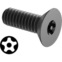 0364FA00097 Tamper-Resistant Torx Plus Steel Flat Head Screws