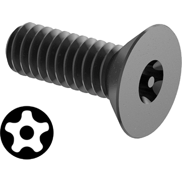 0364FA00097 Tamper-Resistant Torx Plus Steel Flat Head Screws