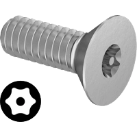 0364FA00001 Tamper-Resistant Torx Stainless Steel Flat Head Screws