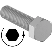 0246FA00001 Left-Hand Threaded 18-8 Stainless Steel Hex Head Screws
