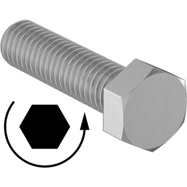 0246FA00003 Left-Hand Threaded 18-8 Stainless Steel Hex Head Screws