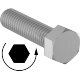0246FA00003 Left-Hand Threaded 18-8 Stainless Steel Hex Head Screws