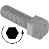 Left-Hand Threaded High-Strength Steel Hex Head Screws