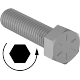 0233FA00001 Left-Hand Threaded High-Strength Steel Hex Head Screws