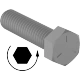 0240FA00002 Left-Hand Threaded Medium-Strength Grade 5 Steel Hex Head Screws