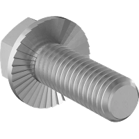 0275FA00001 Medium-Strength Grade 5 Steel Serrated-Flange Hex Head Screws