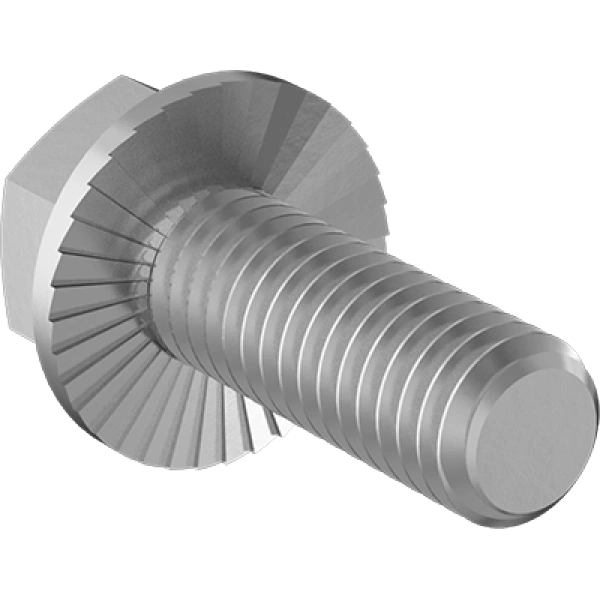 0275FA00001 Medium-Strength Grade 5 Steel Serrated-Flange Hex Head Screws