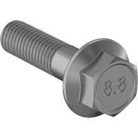 0268FA00001 Medium-Strength Metric Class 8.8 Steel Flanged Hex Head Screws
