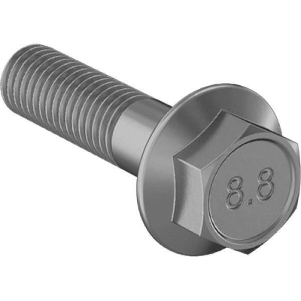 0268FA00002 Medium-Strength Metric Class 8.8 Steel Flanged Hex Head Screws