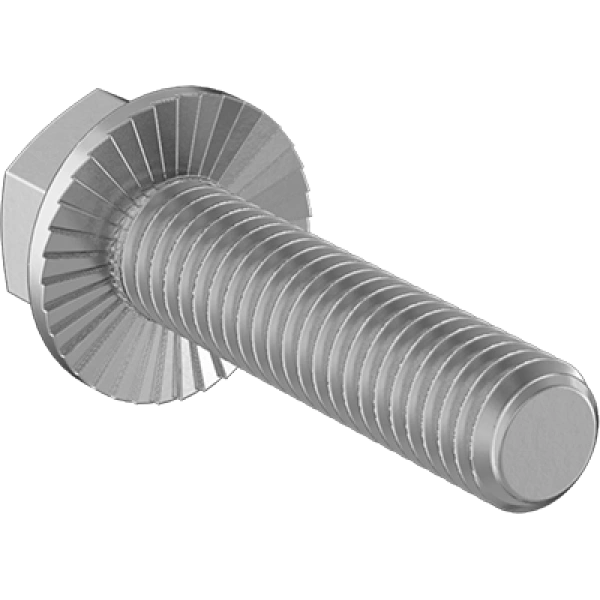 0276FA00001 Medium-Strength Metric Class 8.8 Steel Serrated-Flange Hex Head Screws