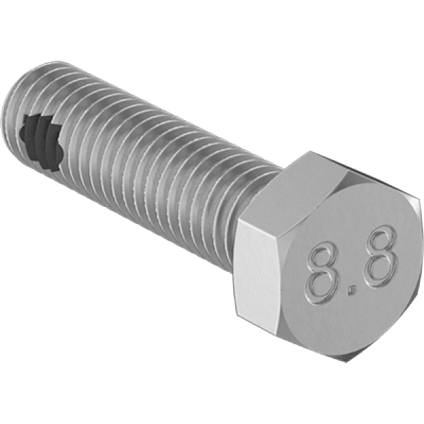 0286FA00002 Medium-Strength Metric Class 8.8 Steel Thread-Locking Hex Head Screws