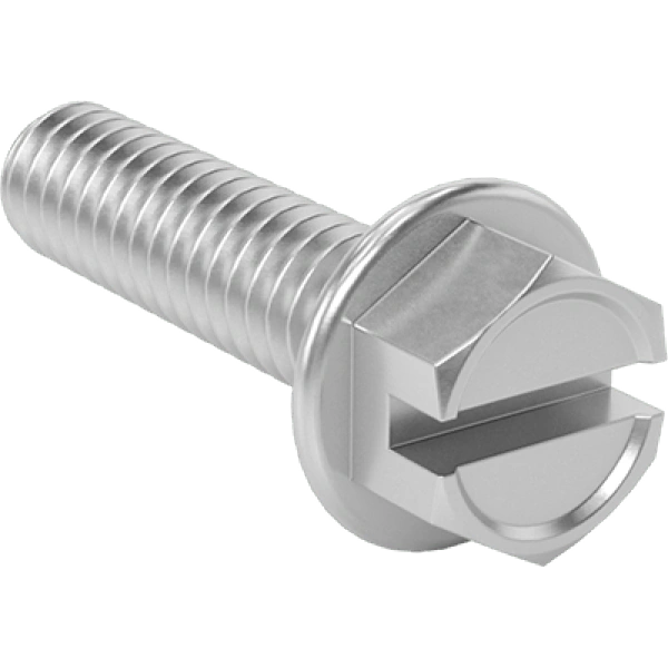 0272FA00016 Stainless Steel Flanged Hex Head Screws with Slotted Drive