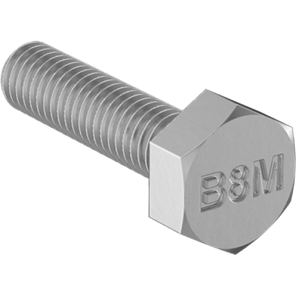 0263FA00001 Super-Corrosion-Resistant 316 Stainless Steel Heavy Hex Head Screws for High-Pressure Applications