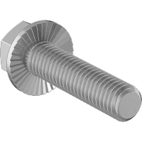 0280FA00001 Super-Corrosion-Resistant 316 Stainless Steel Serrated-Flange Hex Head Screws