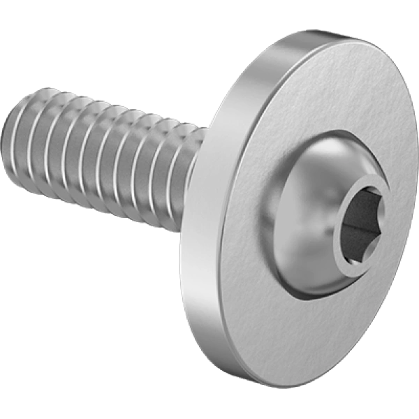 0177FA00002 Aluminum Oversized-Flange Button Head Hex-Drive Screws