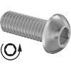 Left-Hand-Thread Stainless Steel Button Head Hex-Drive Screws