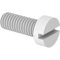 Plastic Cheese Head Slotted Screws