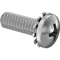 Stainless Steel Pan Head Phillips Screws with External-Tooth Lock Washer