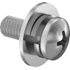 Stainless Steel Pan Head Phillips Screws with Flat and Split Lock Washer