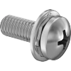 Stainless Steel Pan Head Phillips Screws with Spring Lock Washer