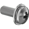 Steel Pan Head Phillips Screws with Spring Lock Washer