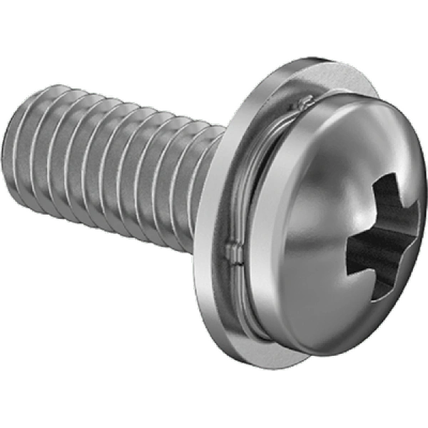 0193FA00001 Steel Pan Head Phillips Screws with Spring Lock Washer