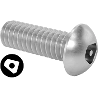 0219FA00001 Tamper-Resistant Asymmetrical-Drive Stainless Steel Button Head Screws