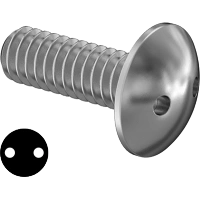 0212FA00001 Tamper-Resistant Drilled Spanner Stainless Steel Truss Head Screws