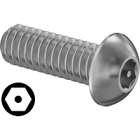 Tamper-Resistant Hex-Drive Stainless Steel Button Head Screws