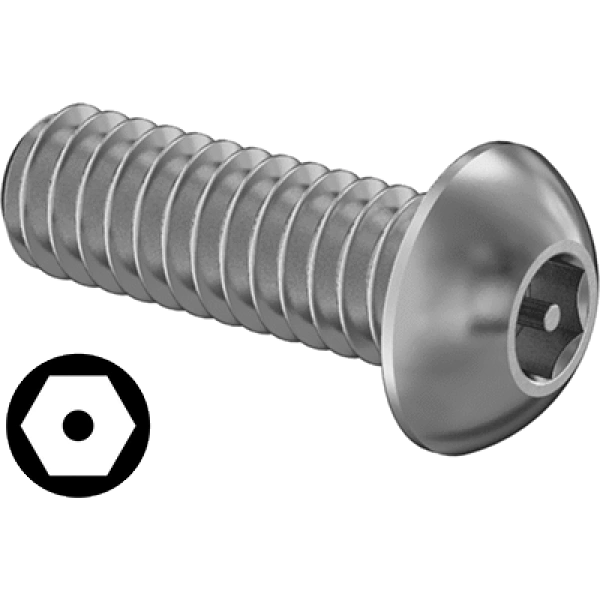 0213FA00024 Tamper-Resistant Hex-Drive Stainless Steel Button Head Screws