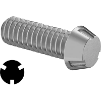 0218FA00001 Tamper-Resistant Tri-Groove-Drive Steel Round Head Screws