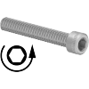 Left-Hand Threaded 18-8 Stainless Steel Socket Head Screws