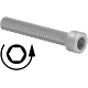 0017FA00007 Left-Hand Threaded 18-8 Stainless Steel Socket Head Screws