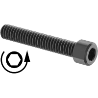 0012FA00001 Left-Hand Threaded Alloy Steel Socket Head Screws