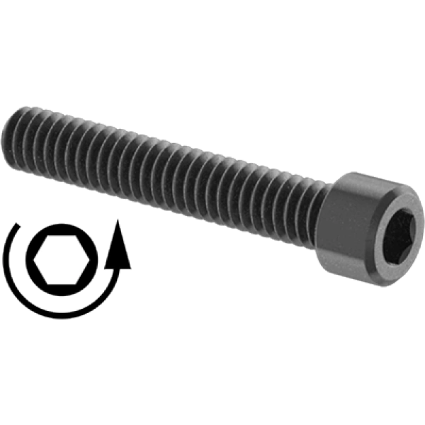 0012FA00001 Left-Hand Threaded Alloy Steel Socket Head Screws