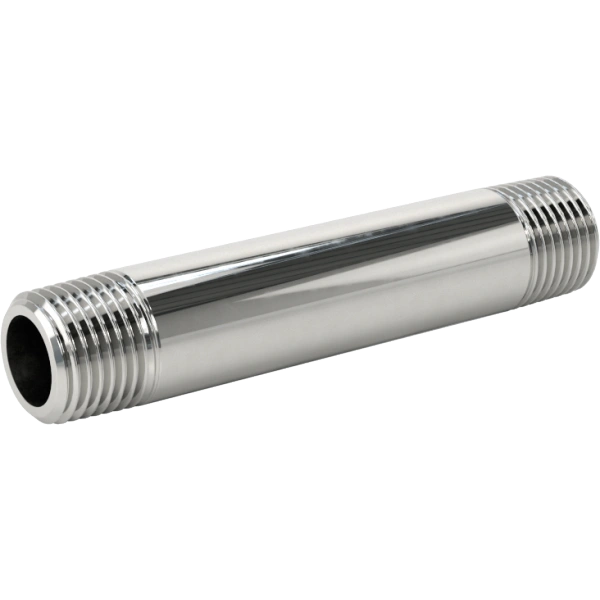 1501FA00023 Standard-Wall Chrome-Plated Brass Threaded Pipe Nipples and Pipe