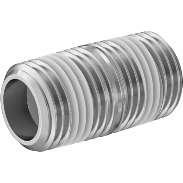 1505FA00002 Standard-Wall Stainless Steel Threaded Pipe Nipples and Pipe with Sealant